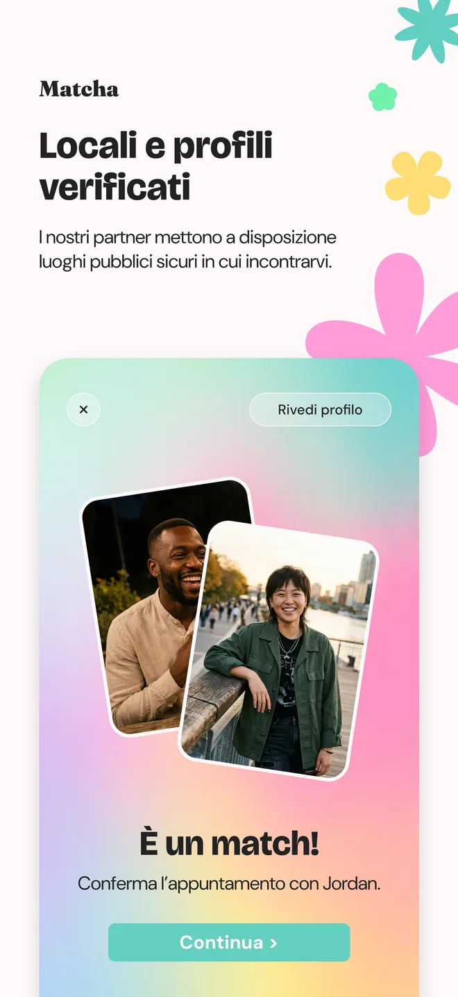 Store screen: a new match, with a prompt to confirm the date